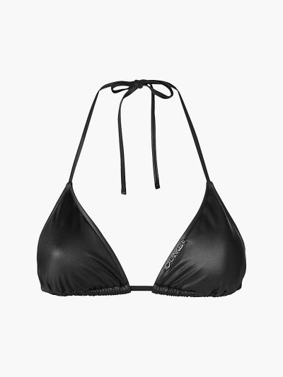 Calvin Klein Fürdőruha HU848974 | Calvin Klein Core Essentials Triangle Női Bikini Felső Fekete